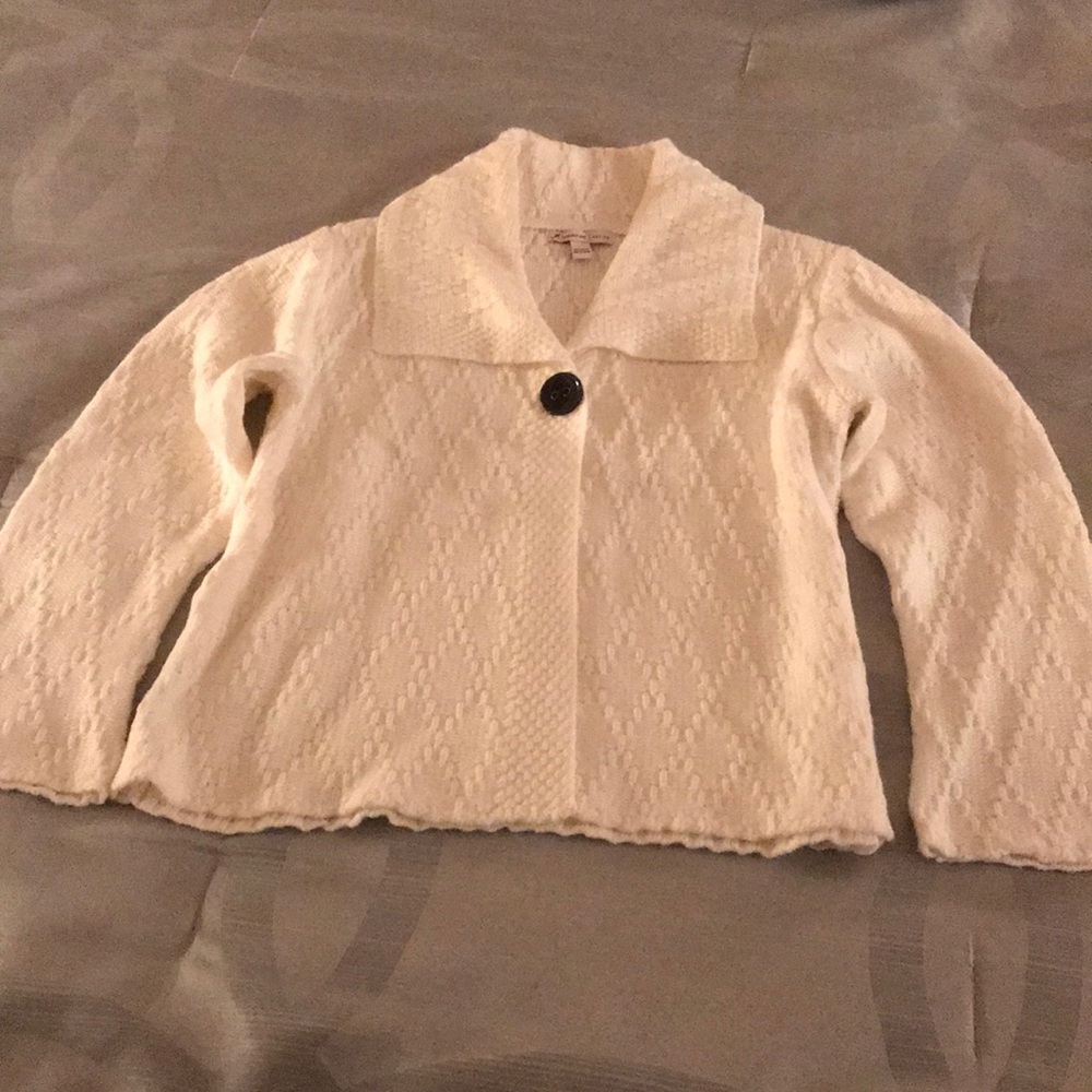 JM Collections off white crop style sweater